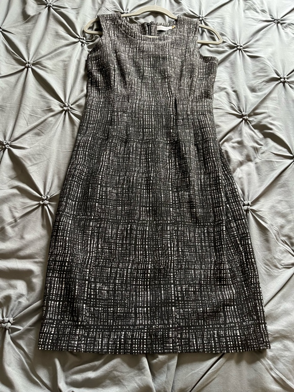 Calvin Klein Black and White Sheath Dress